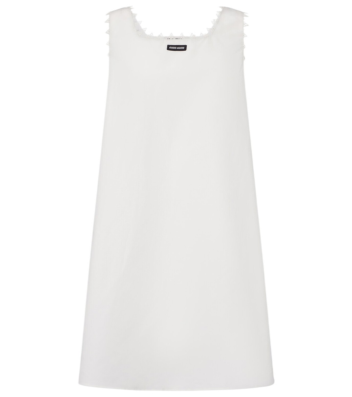 Photo: Miu Miu Embroidered cotton and linen minidress