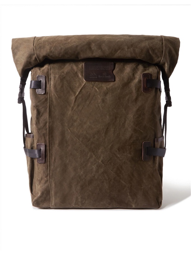 Photo: BLEU DE CHAUFFE - Leather and Webbing-Trimmed Cotton-Canvas Backpack