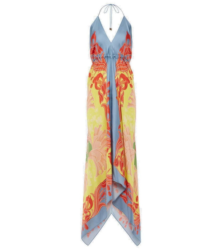 Photo: Etro Printed halterneck silk beach dress