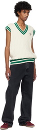 Fred Perry Off-White Cable Knit Tennis Vest