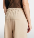 Sportmax Pleated cotton-blend jersey sweatpants
