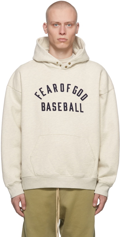 Photo: Fear of God Beige ‘Baseball’ Hoodie