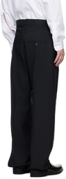 Random Identities Black Creased Trousers