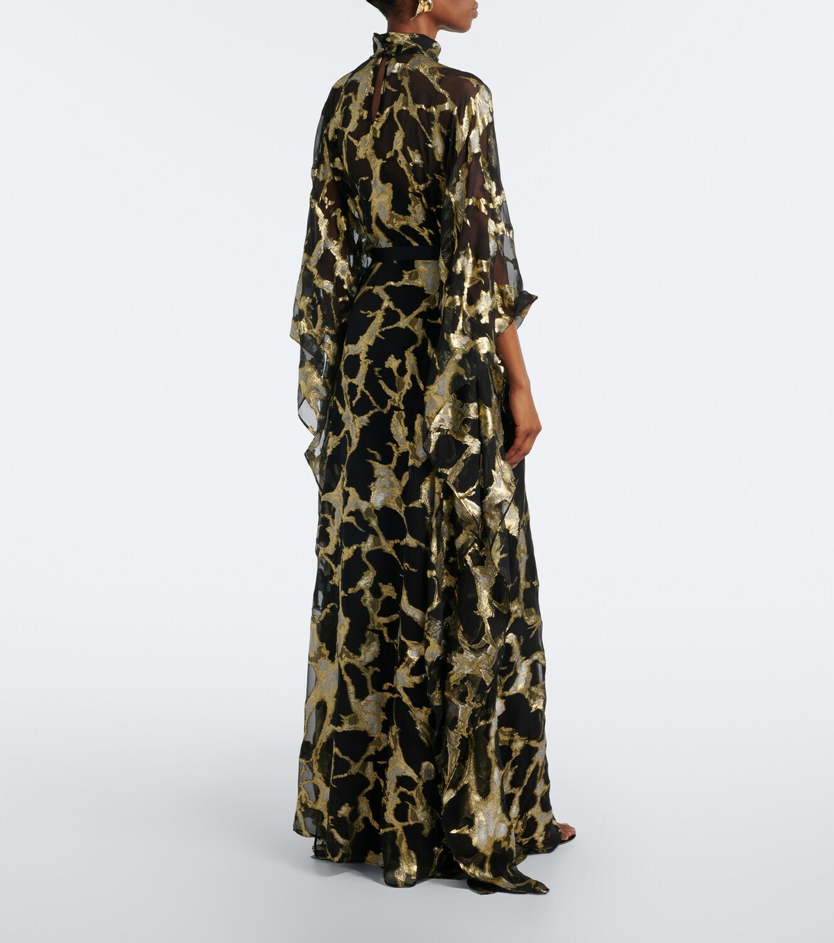 Taller Marmo Kintsugi silk-blend fil coupé kaftan