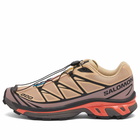 Salomon XT-6 Sneakers in Hazelnut/Quail/Living Coral