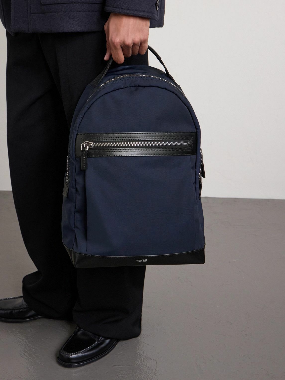 TOM FORD - Leather-Trimmed Nylon Backpack
