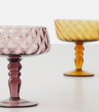Bitossi Diseguale set of 6 champagne coupe glasses