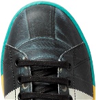Raf Simons - adidas Originals Samba Stan Smith Printed Leather Sneakers - Black