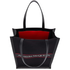 Alexander McQueen Black and Red Selvedge Tote