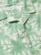 Onia - Vacation Camp-Collar Printed Linen-Blend Shirt - Green