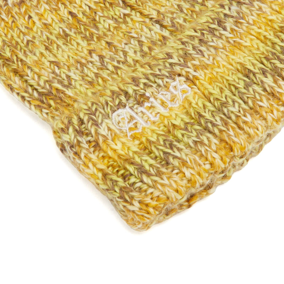 Aries Women's Rib Knit Space Dye Beanie in Lime 