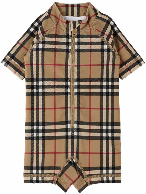 Photo: Burberry Baby Beige Check One-Piece Swimsuit