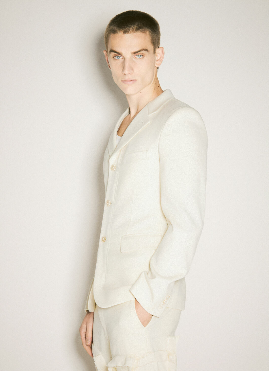Comme des Garçons Homme Plus Single-Breasted Wool-Blend Blazer