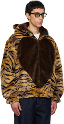 Kenzo Orange Kenzo Paris 'KENZO Tiger' Faux-Fur Jacket