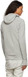 Boris Bidjan Saberi Grey Garment-Dyed Zipper2 Hoodie