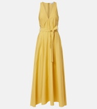 Brunello Cucinelli Belted cotton-blend maxi dress