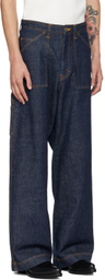 RICE NINE TEN Blue Heart Icon Painter Jeans