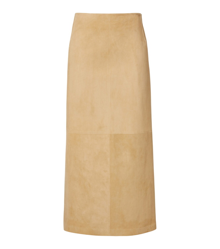 Photo: The Row Danas suede wrap skirt