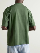 Jacquemus - Camargu Logo-Embroidered Organic Cotton-Jersey T-Shirt - Green