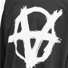 Vetements Men's Double Anarchy Long Sleeve T-Shirt in Black