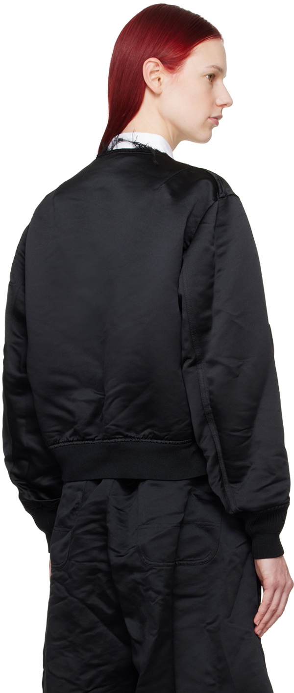 Black Comme des Garçons Black Zip Bomber Jacket