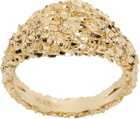 Veneda Carter SSENSE Exclusive Gold Thick Pebbled VC001 Ring