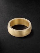 Shola Branson - 18-Karat Recycled Brushed Gold Diamond Ring - Gold
