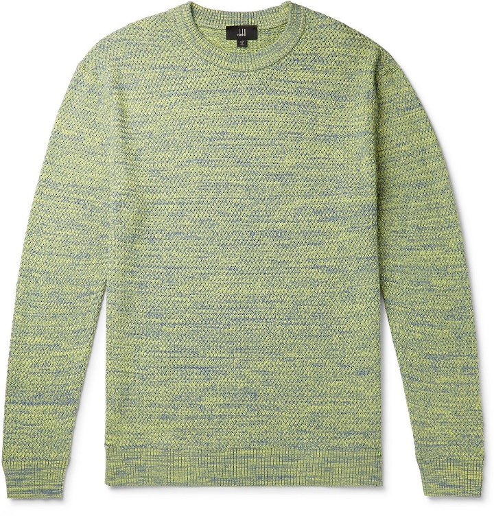 Photo: DUNHILL - Mélange Cotton Sweater - Yellow