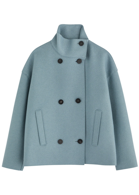 Photo: Harris Wharf London Double-breasted Wool Jacket Grey