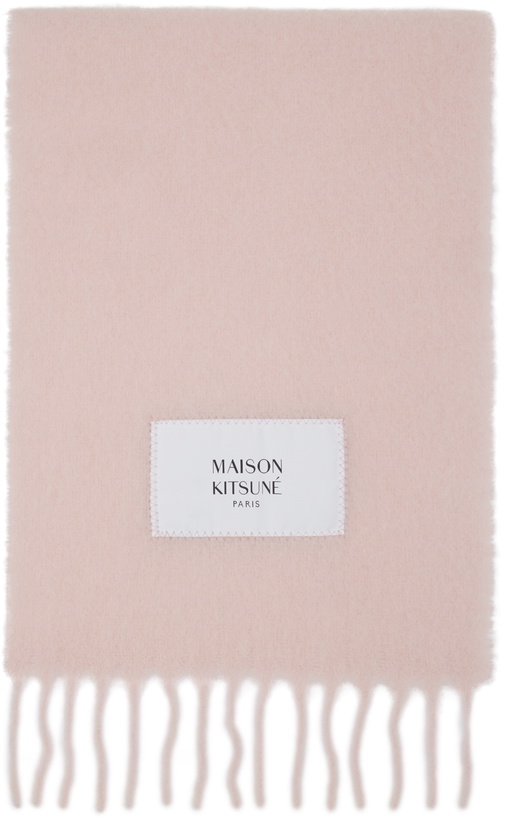 Photo: Maison Kitsuné Pink Baby Alpaca Scarf