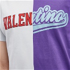 Valentino Men's Split Logo T-Shirt in Grey/Purple