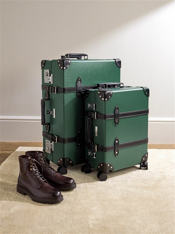Photo: Globe-Trotter - No Time to Die Leather-Trimmed Vulcanised Fibreboard Carry-On Suitcase