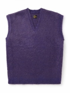 Needles - Oversized Mohair-Blend Sweater Vest - Purple