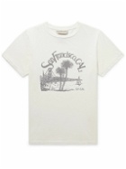 Remi Relief - Distressed Printed Cotton-Jersey T-Shirt - White