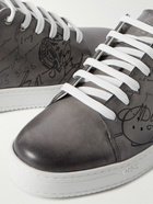 Berluti - The Playtime Scritto Venezia Leather Sneakers - Gray