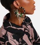 Dries Van Noten Embellished hoop earrings