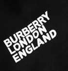 BURBERRY - Printed Loopback Cotton-Jersey Hoodie - Black