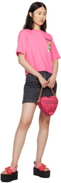 Moschino Black Puzzle Bobble Denim Skirt