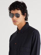 Matsuda - Aviator-Style Ruthenium and Acetate Sunglasses