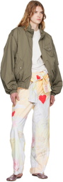 OPEN YY Multicolor Graphic Wrap Padded Trousers