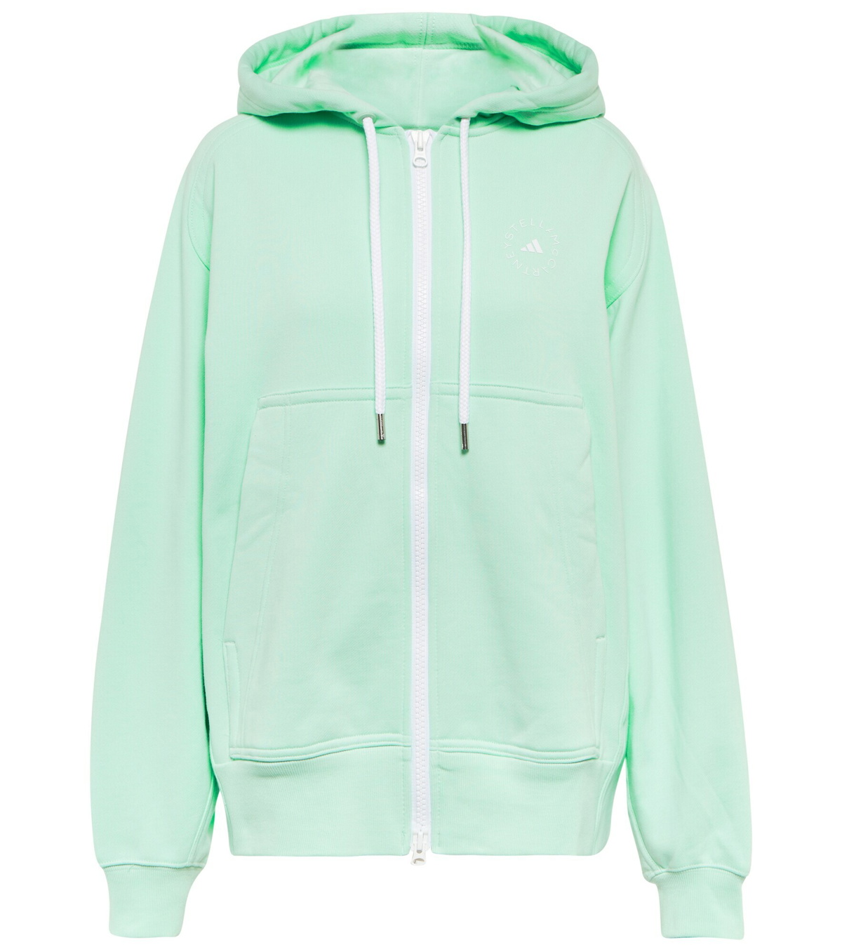 adidas by Stella McCartney ASMC printed cotton-blend hoodie