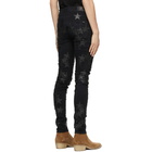 AMIRI Black Chemist Leather Stars Jeans