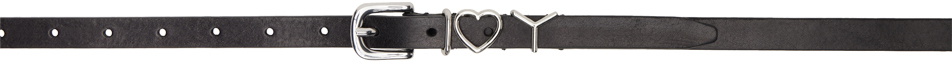 Y/Project Black Skinny Y Heart Belt