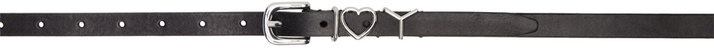 Photo: Y/Project Black Skinny Y Heart Belt