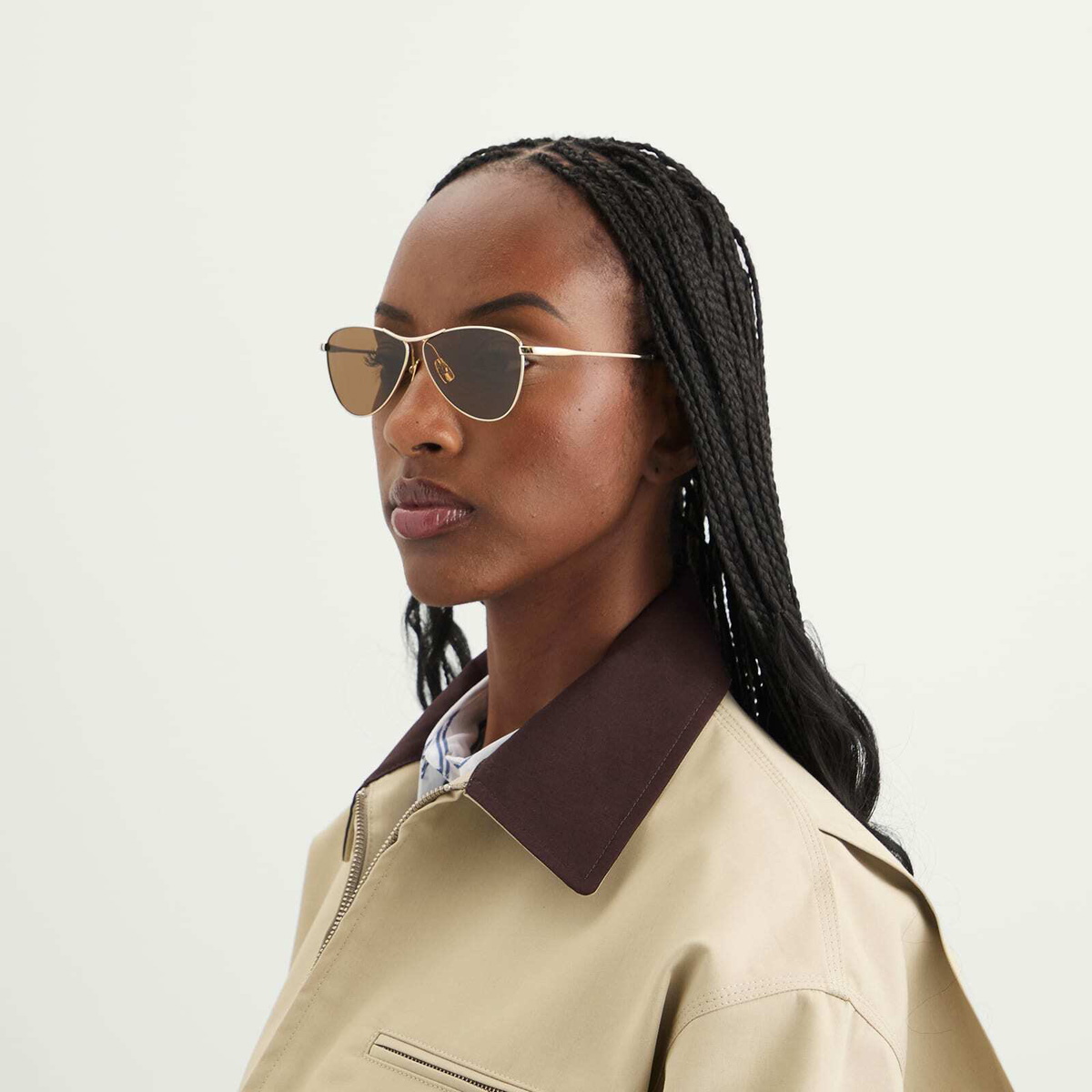 Saint Laurent Sunglasses Saint Laurent SL 831 Vesper Sunglasses in Gold/Brown 