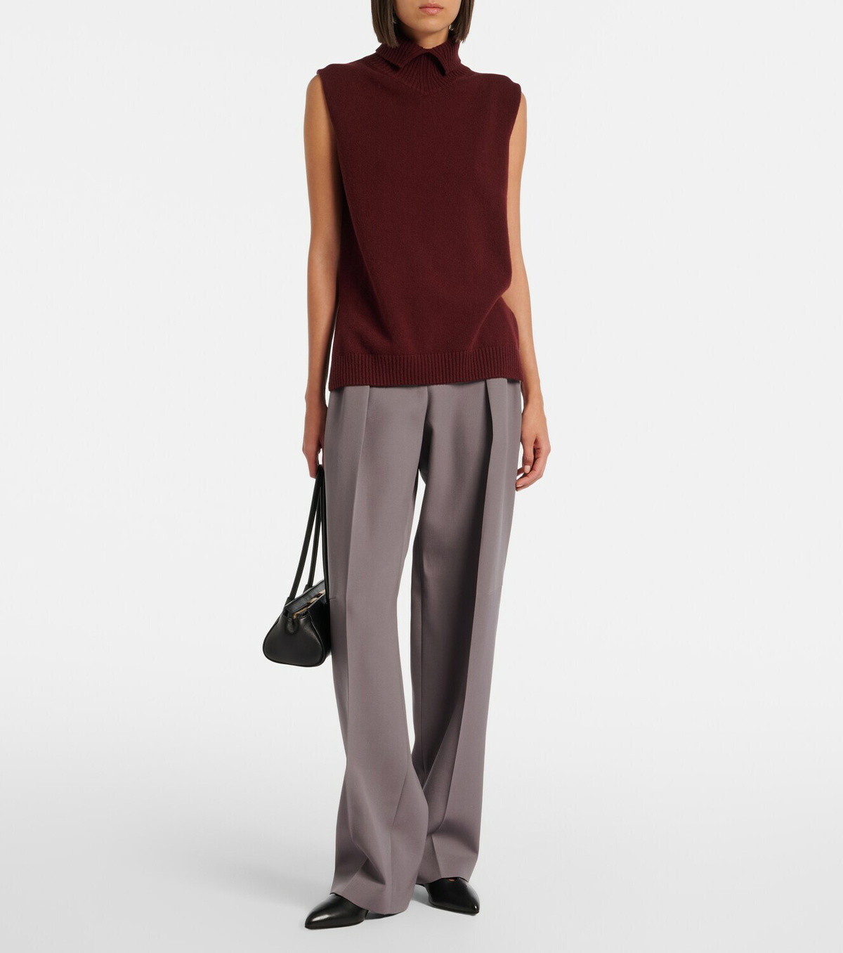 Jil Sander Arc leather pumps