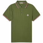 Moncler Men's Classic Logo Polo Shirt in Green