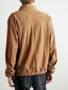 Moncler - Turbat Logo-Appliquéd Reversible Suede and AirSoft Shell Jacket - Brown