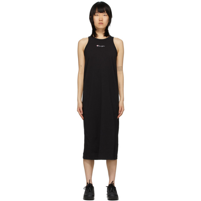 Photo: Champion Reverse Weave Black Central Script Logo Tank Dress