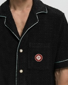 Casablanca MENS TOWELLING MONOGRAM SHIRT Black Mens Shortsleefe